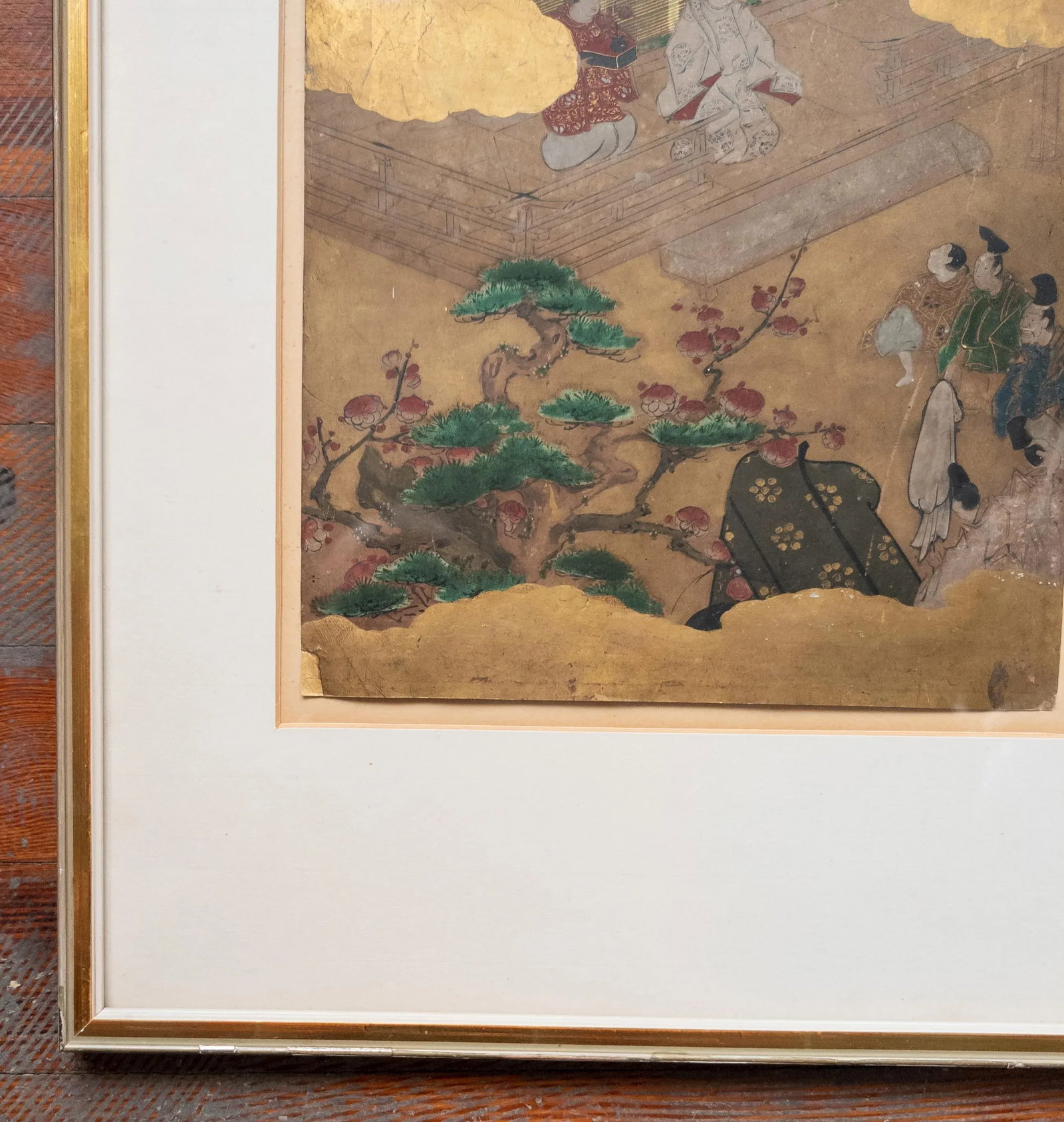 19th Century Japanese Late Edo Period Watercolor Painting With Figures - 6