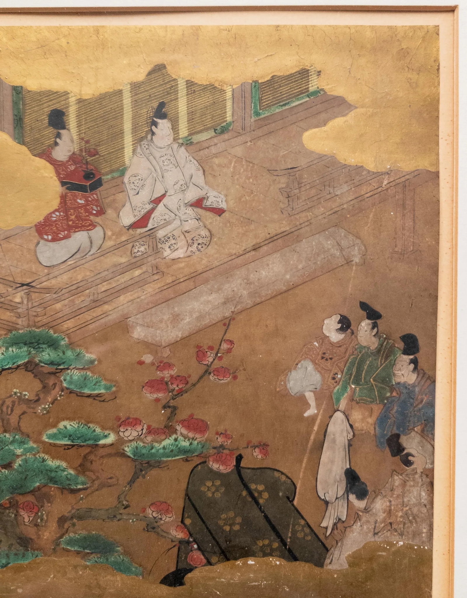 19th Century Japanese Late Edo Period Watercolor Painting With Figures - 8