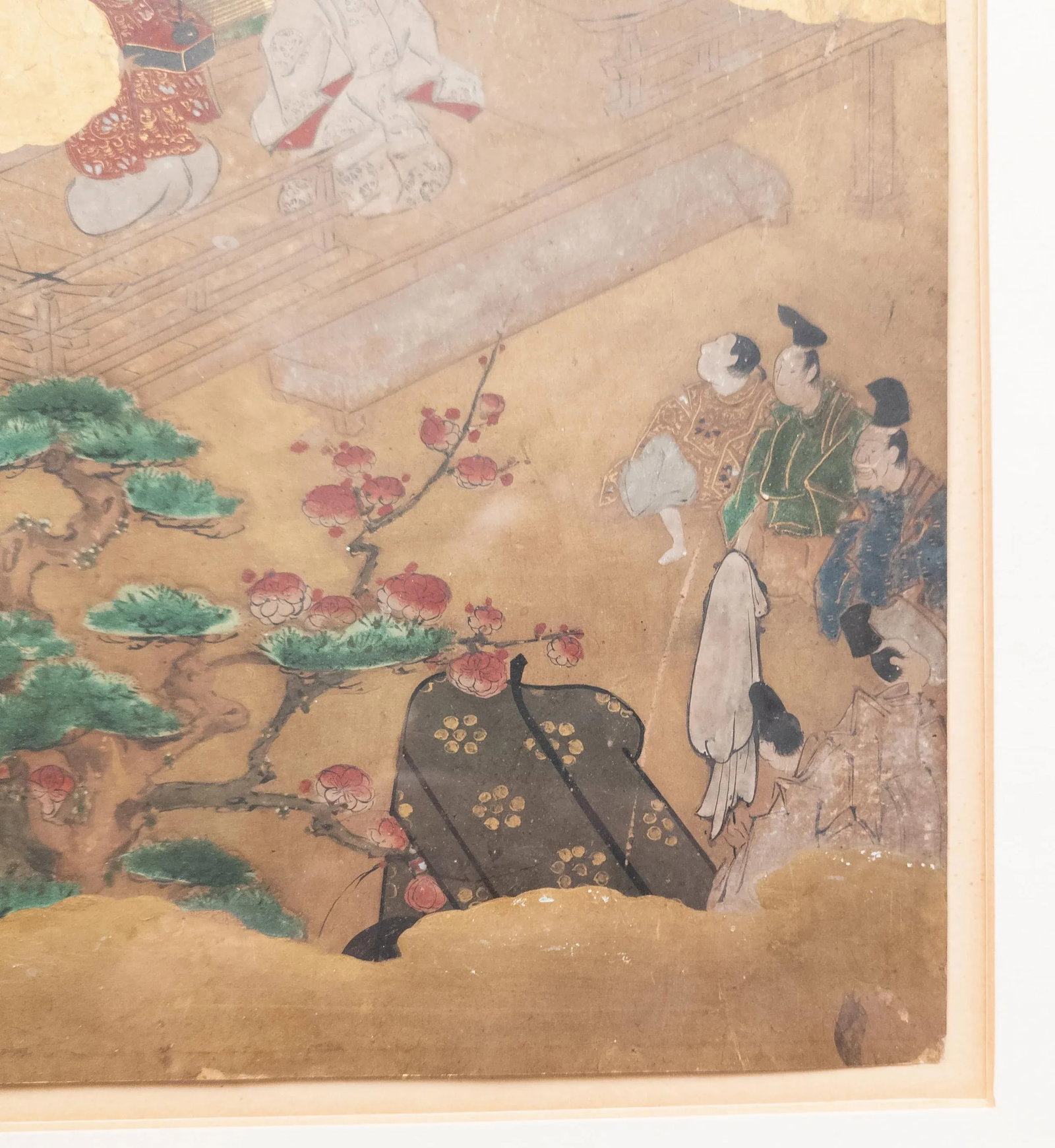 19th Century Japanese Late Edo Period Watercolor Painting With Figures - 9