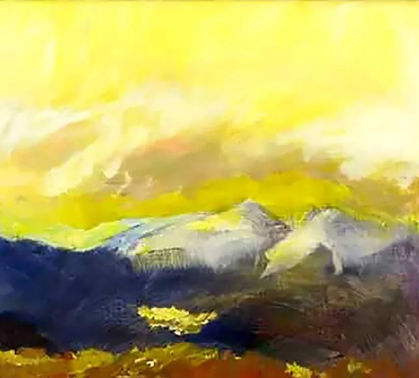 Expressionist Landscape Oil Painting by Barbara Leadabrand, American,(1922-1994) - 3