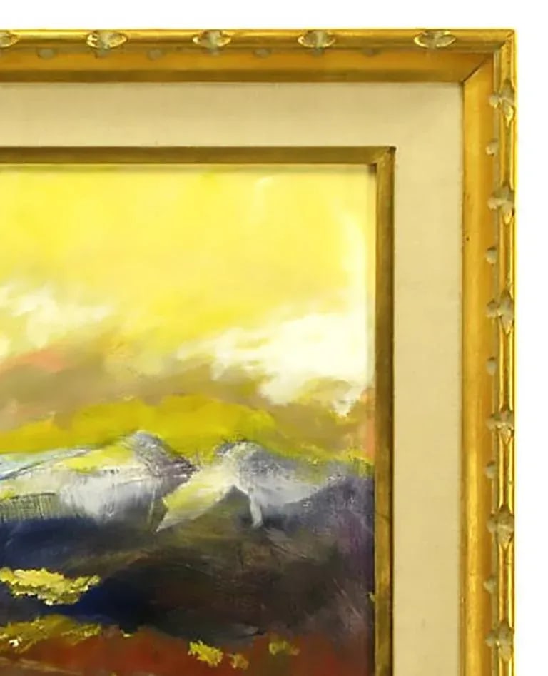 Expressionist Landscape Oil Painting by Barbara Leadabrand, American,(1922-1994) - 6