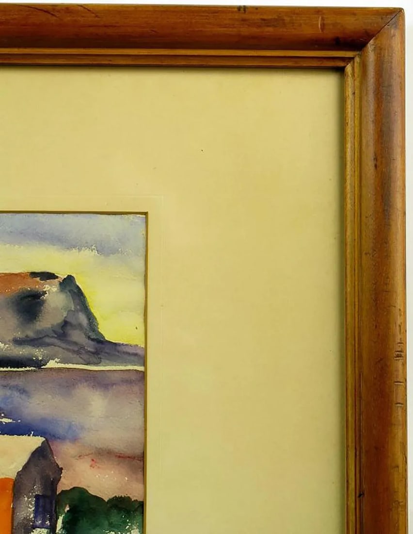 Vibrant Water Color of a Mountain Homestead, Signed Brockway - 10