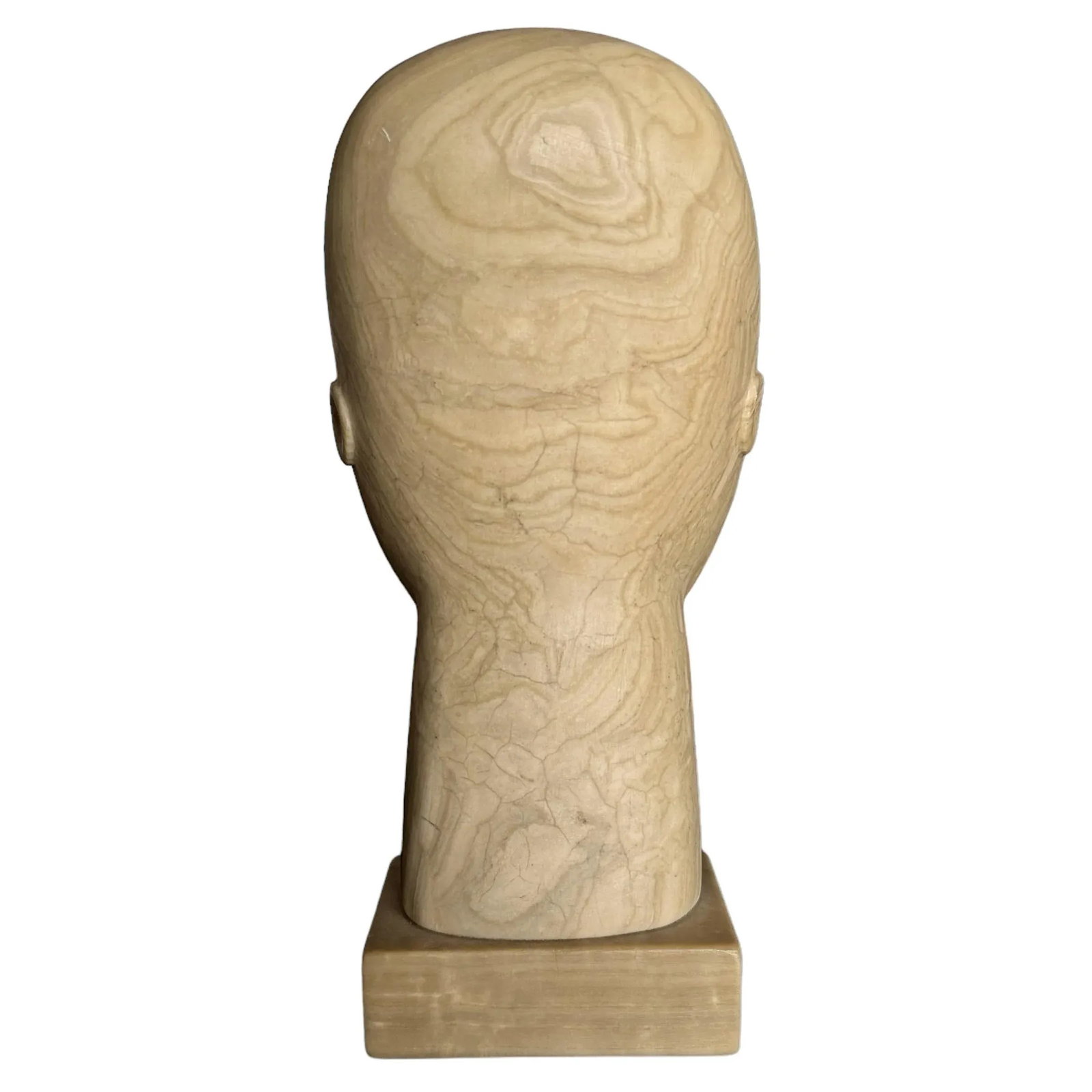 Modernist Carved Stone Portrait Bust - 6