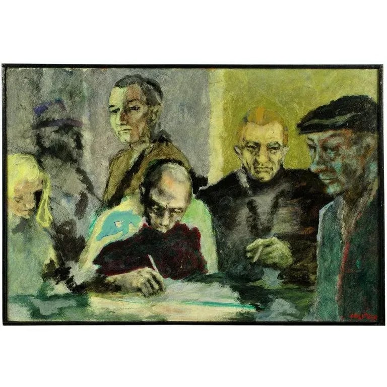 Large Figurative Abstract Oil by Chicago Artist Robert D Smeltzer - 2