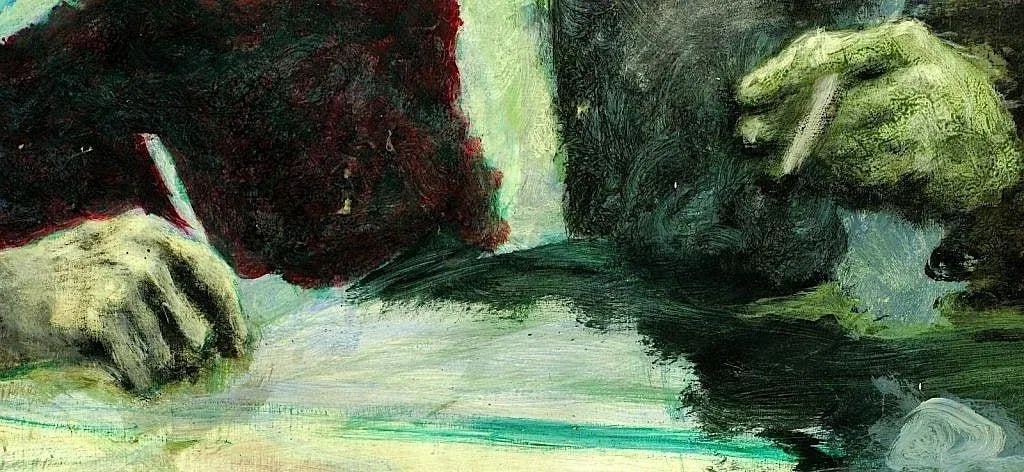Large Figurative Abstract Oil by Chicago Artist Robert D Smeltzer - 7