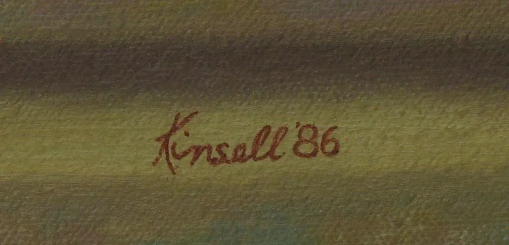 Robert Kinsell 56" X 41" Oil Painting of Nude Woman at Repose - 6