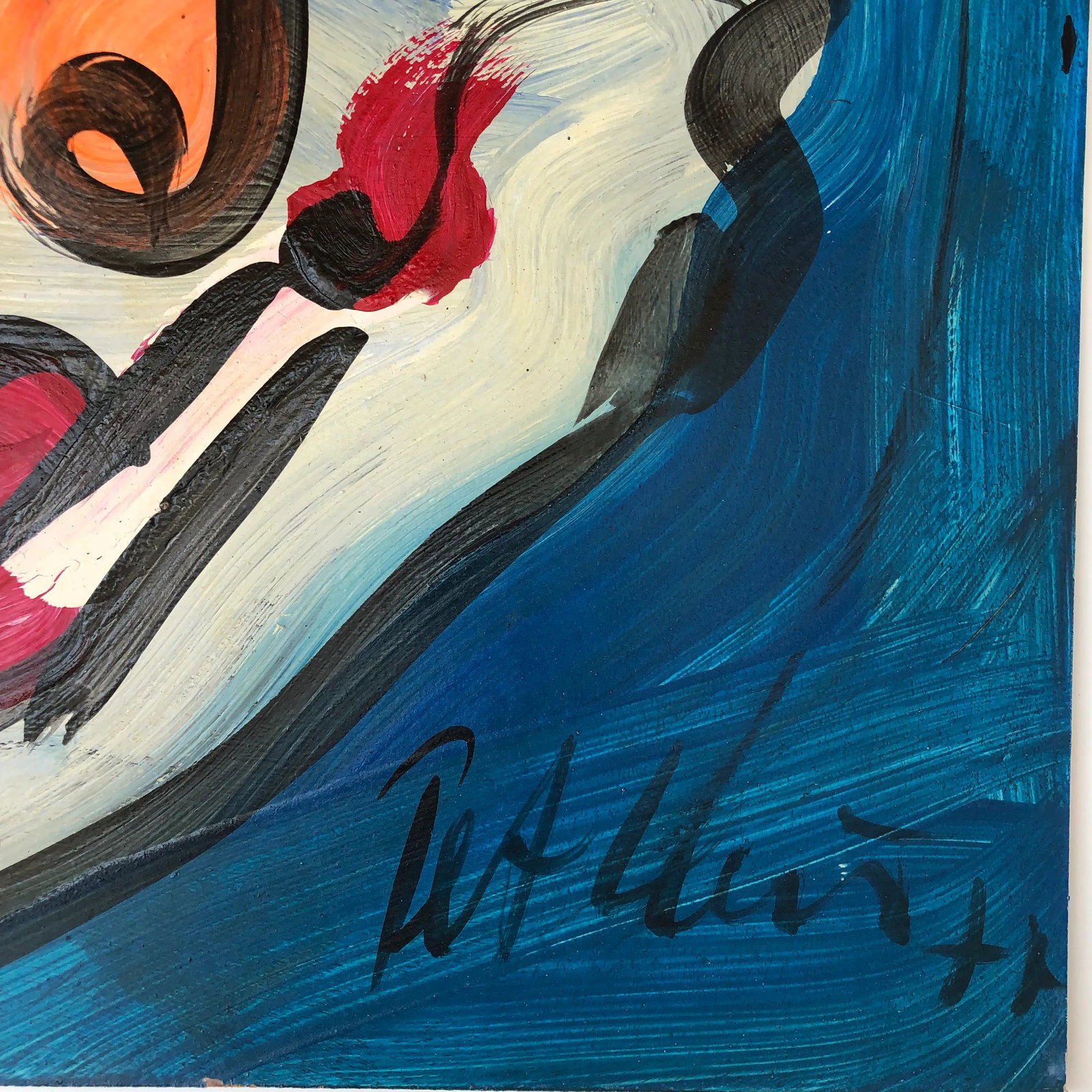 Vintage Peter Robert Keil Signed Expressionist Portrait Painting, 1977 - 3