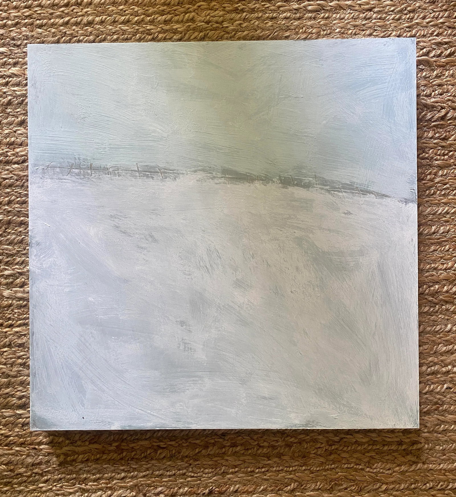 Sarah Trundle, Abstract Horizon Line Landscape Painting, "Wintering" - 3