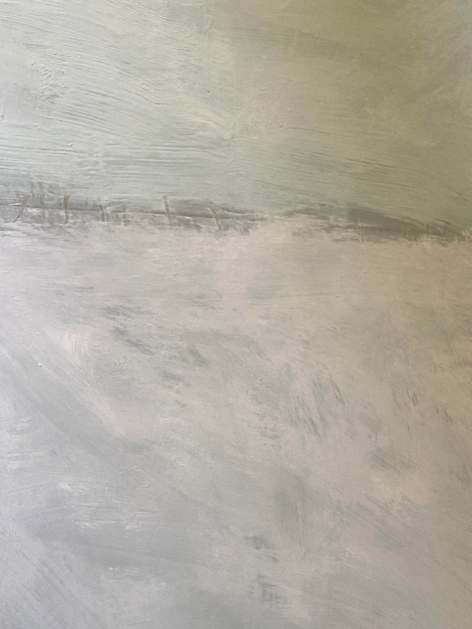 Sarah Trundle, Abstract Horizon Line Landscape Painting, "Wintering" - 6