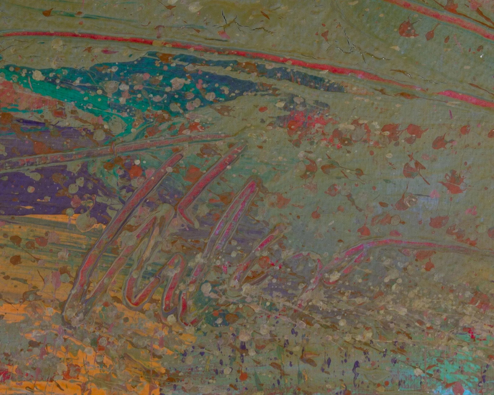 1980s Abstract Landscape Acrylic Painting by Harry Hilson - 5