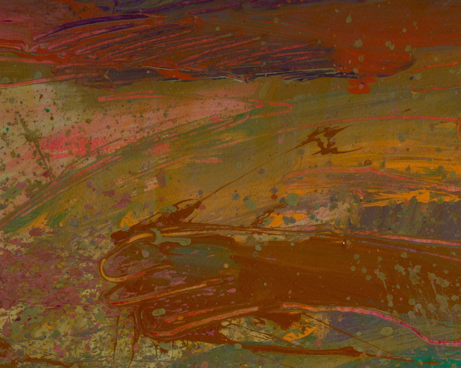 1980s Abstract Landscape Acrylic Painting by Harry Hilson - 6