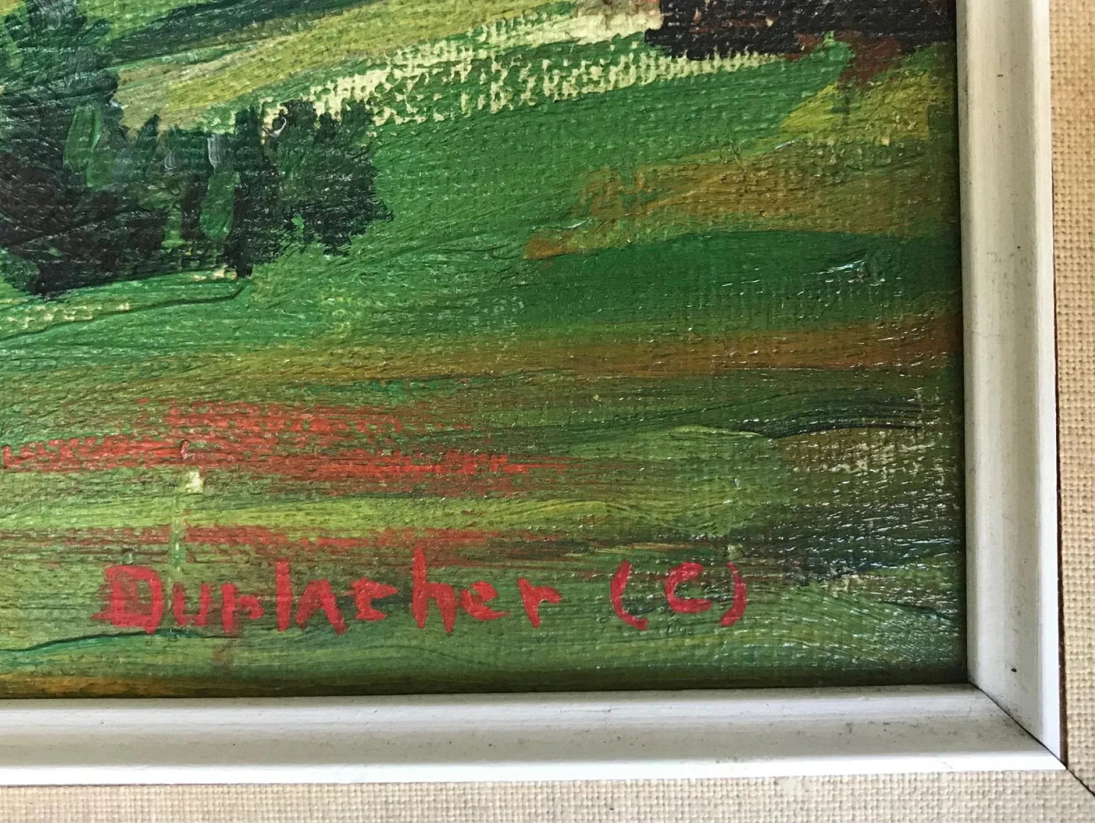 1930s Vintage Ruth Durlacher Alpine Landscape Oil on Canvas Framed Painting - 5
