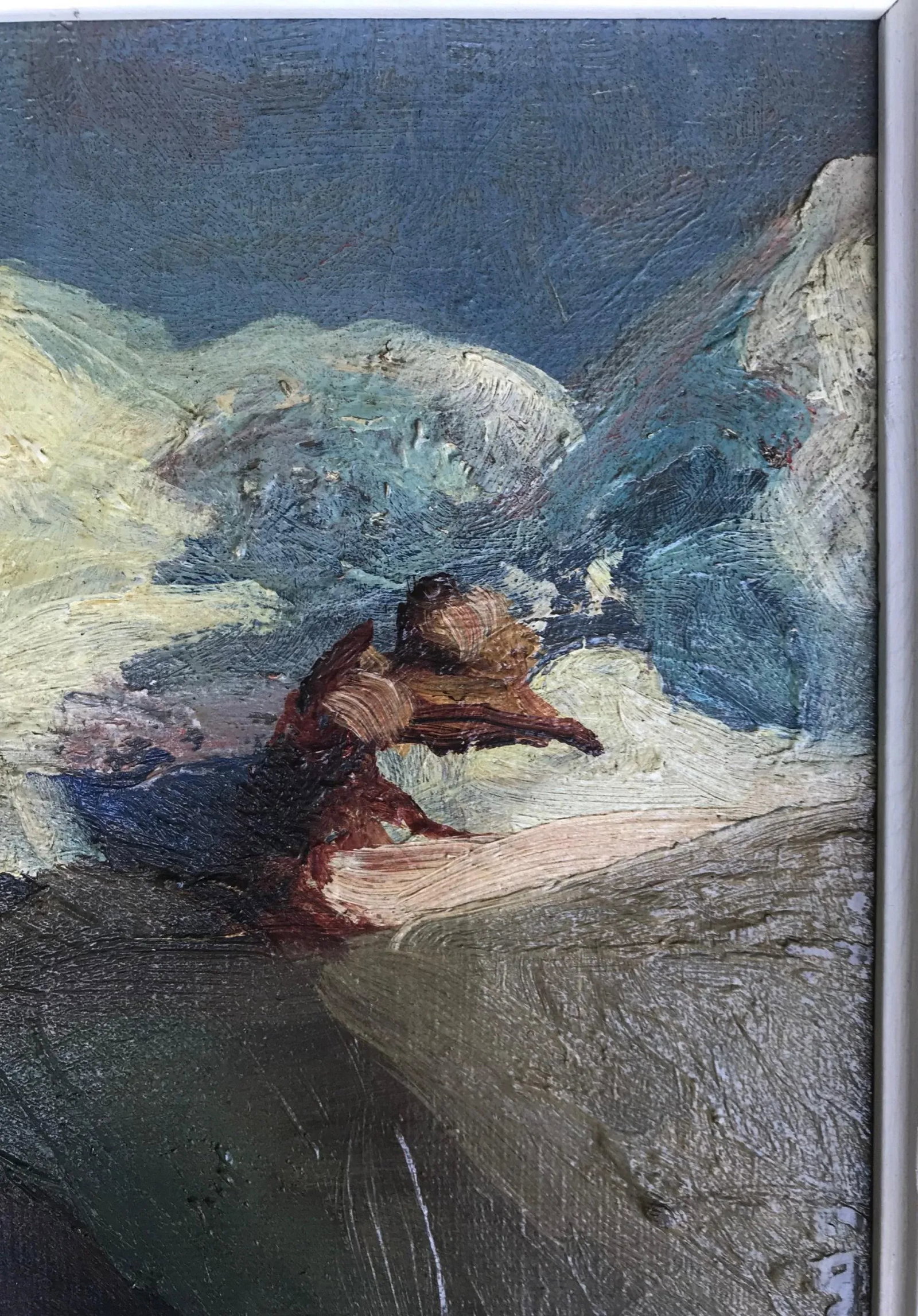 1930s Vintage Ruth Durlacher Alpine Landscape Oil on Canvas Framed Painting - 7