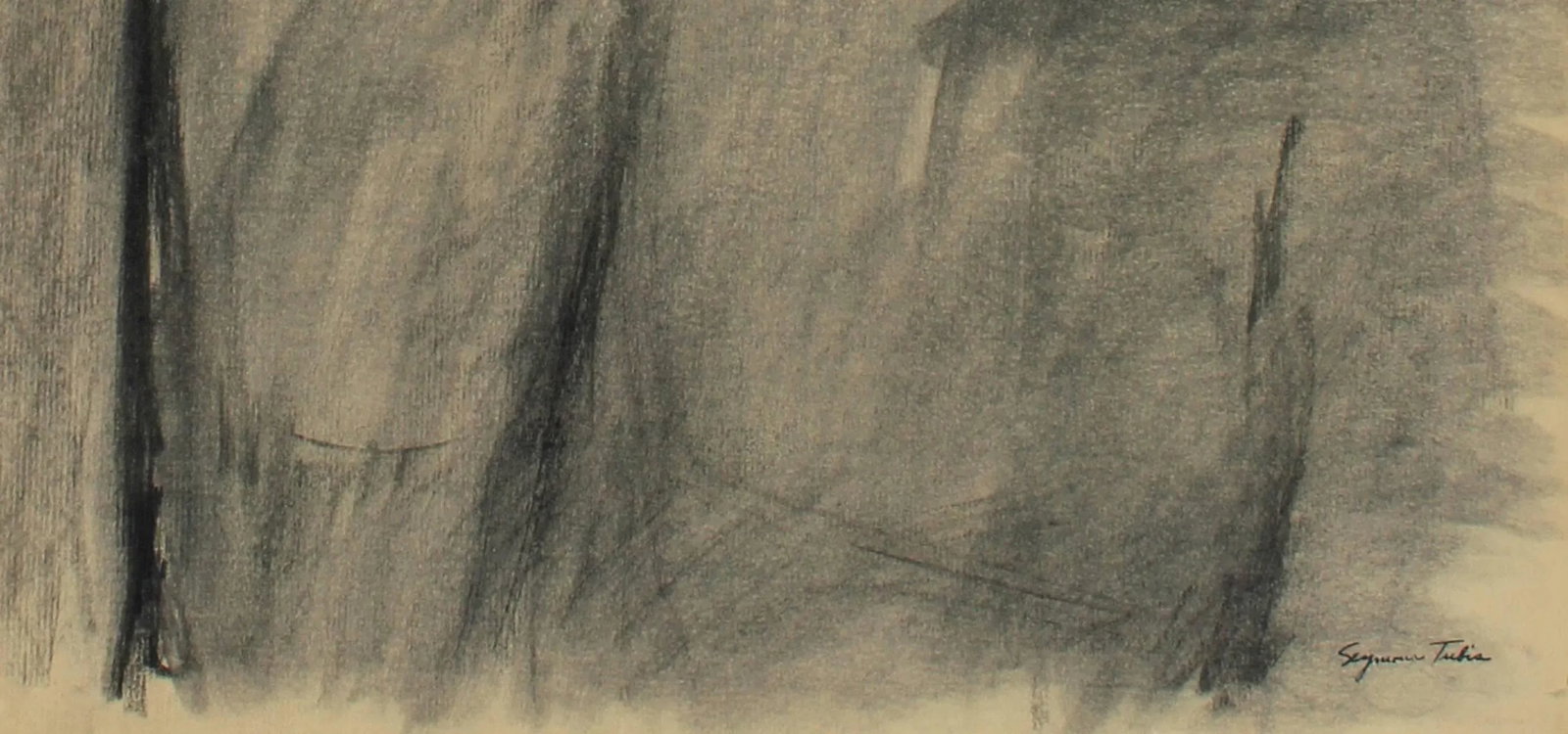 Seymour Tubis Artist Self Portrait in Charcoal, Circa 1950 Circa 1950s - 2