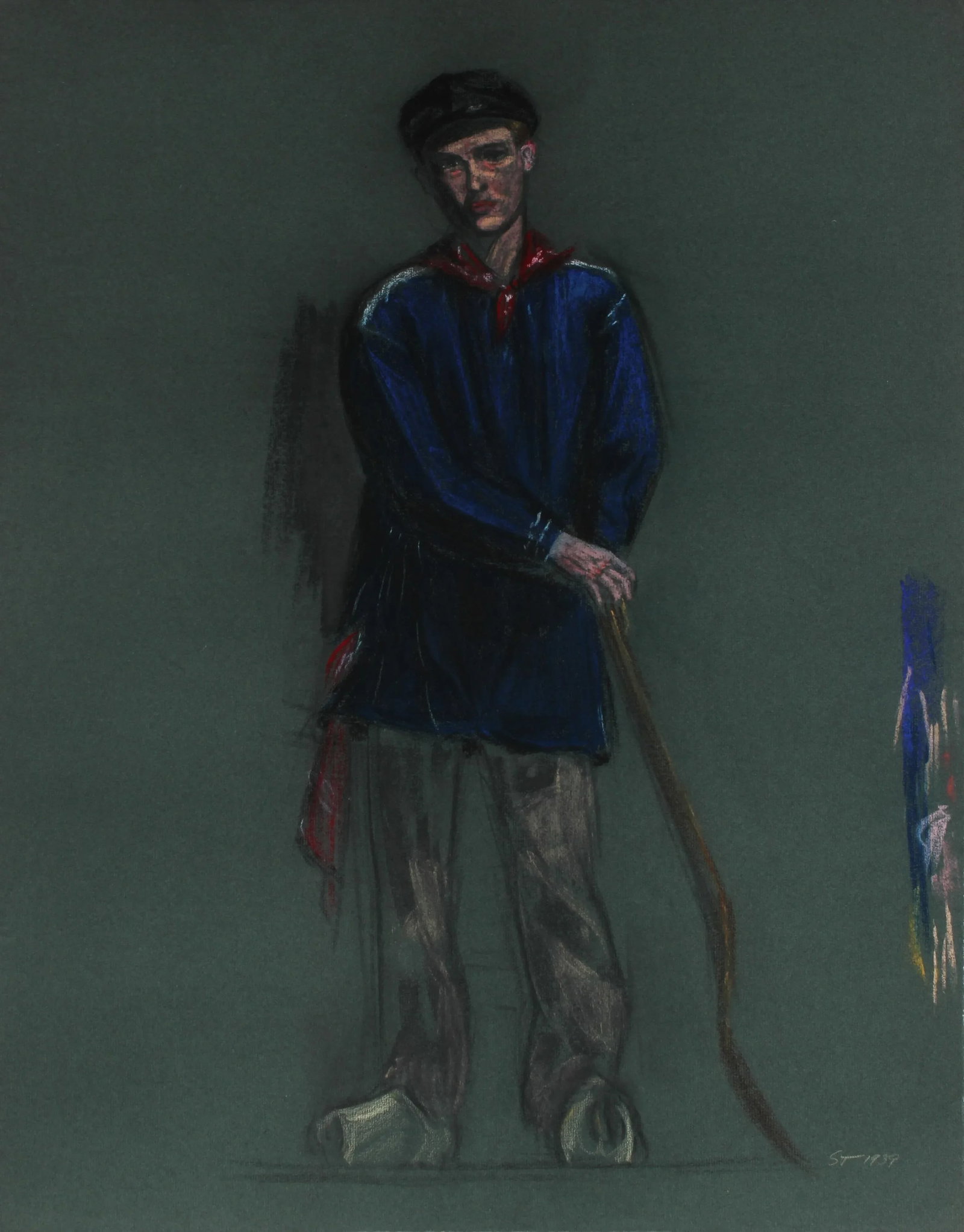 Seymour Tubis Portrait of a Young Man, Pastel Drawing, 1939 1939 - 3