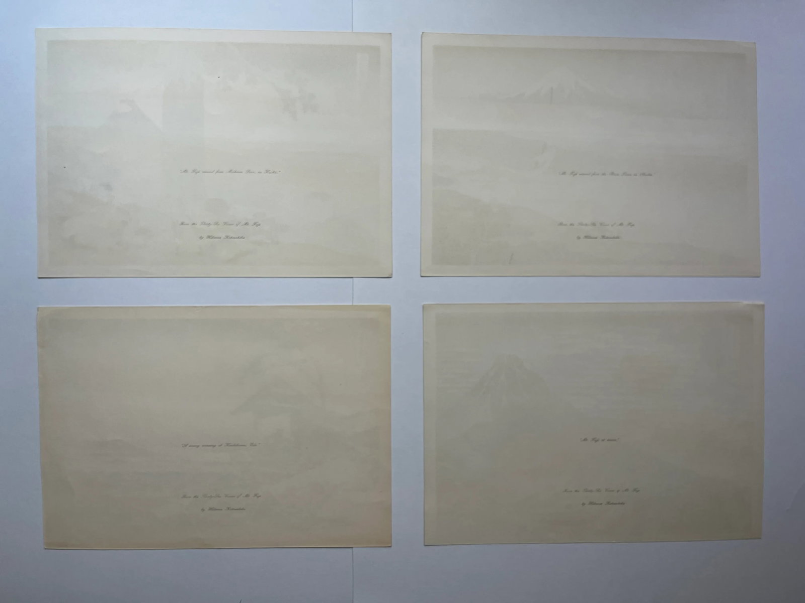 1980s Set of 4 Vintage Katsushika Hokusai Ukiyo Unframed Japanese Woodblock Prints - 6