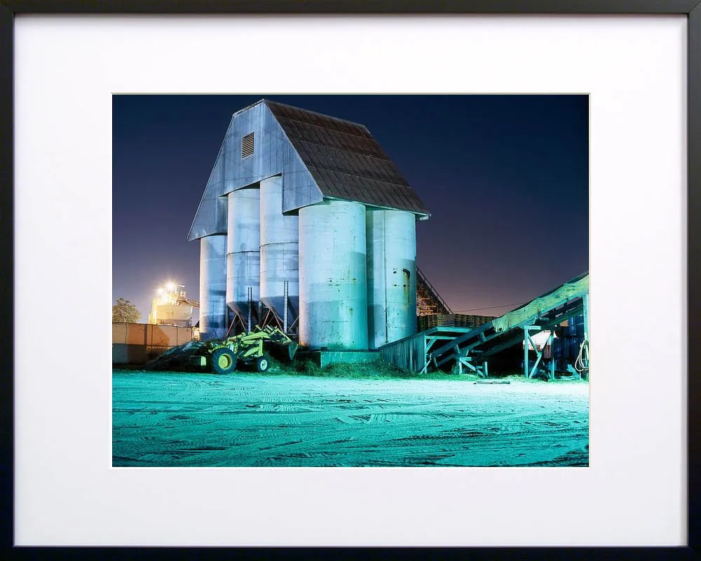 Contemporary Night Photograph "Silos" by John Vias - 2