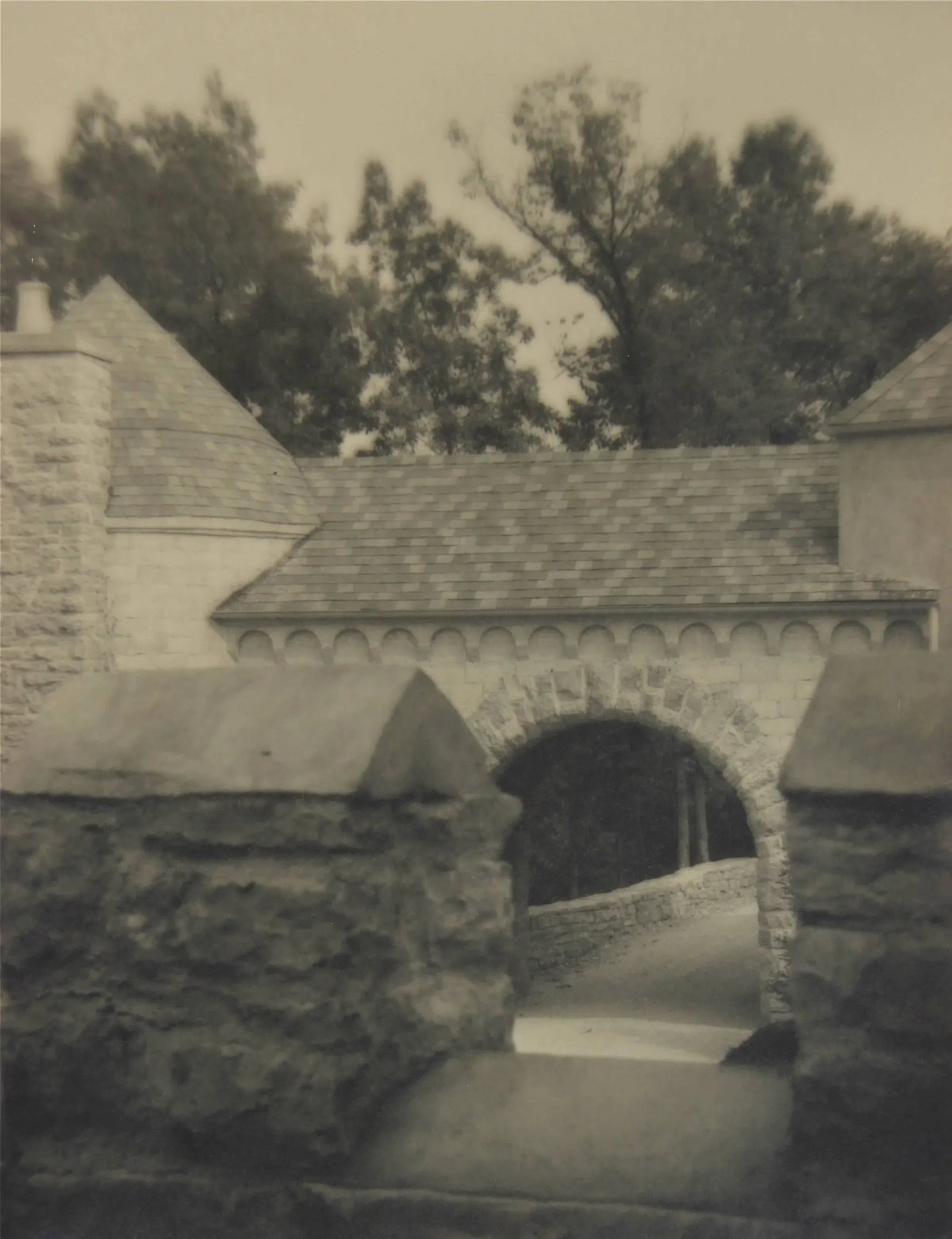 Dr. F.W. Buraky "Brick Building and Roof" Silver Gelatin Photograph, Circa Late 1920s - 2