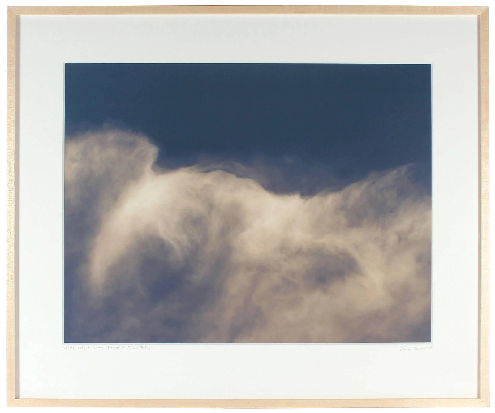 Gaetan Caron "Equivalent (Cloud- Homage to A. Stieglitz)", Archival Photograph, 2015 2015 - 2