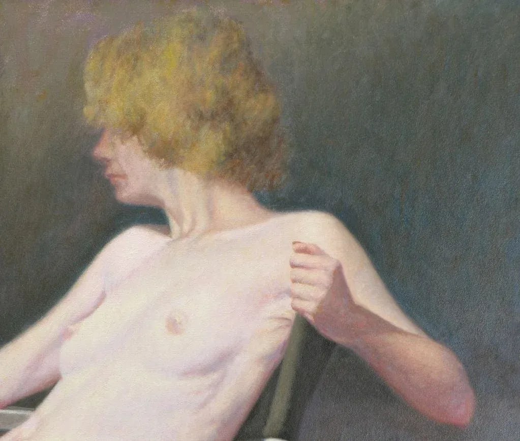 Robert Kinsell 33"x 39" Oil Painting of Reclining Nude Woman - 3