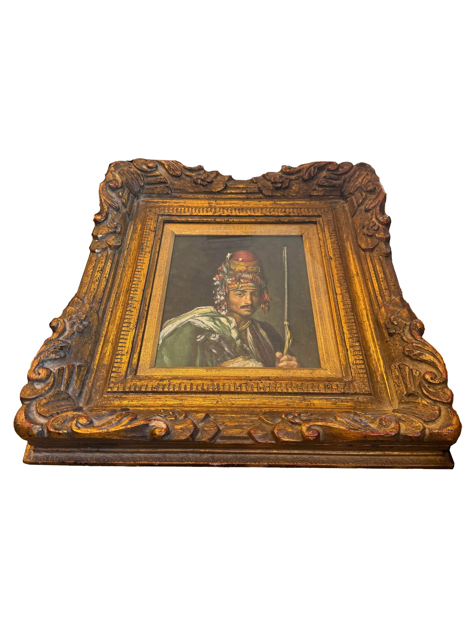 Antique Oil Painting Inspired by the Original c.1869 French Masterpiece "Bashi Bazouk" by Jean-Leon - 10