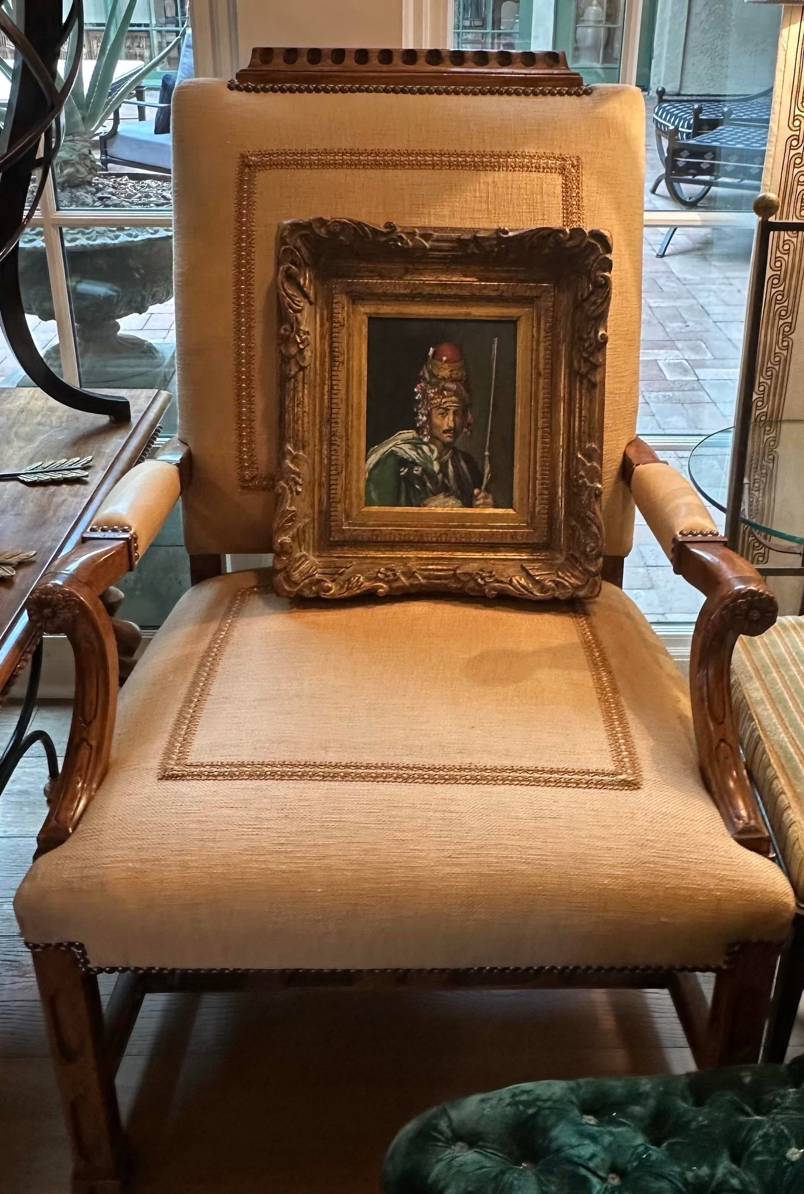 Antique Oil Painting Inspired by the Original c.1869 French Masterpiece "Bashi Bazouk" by Jean-Leon - 5