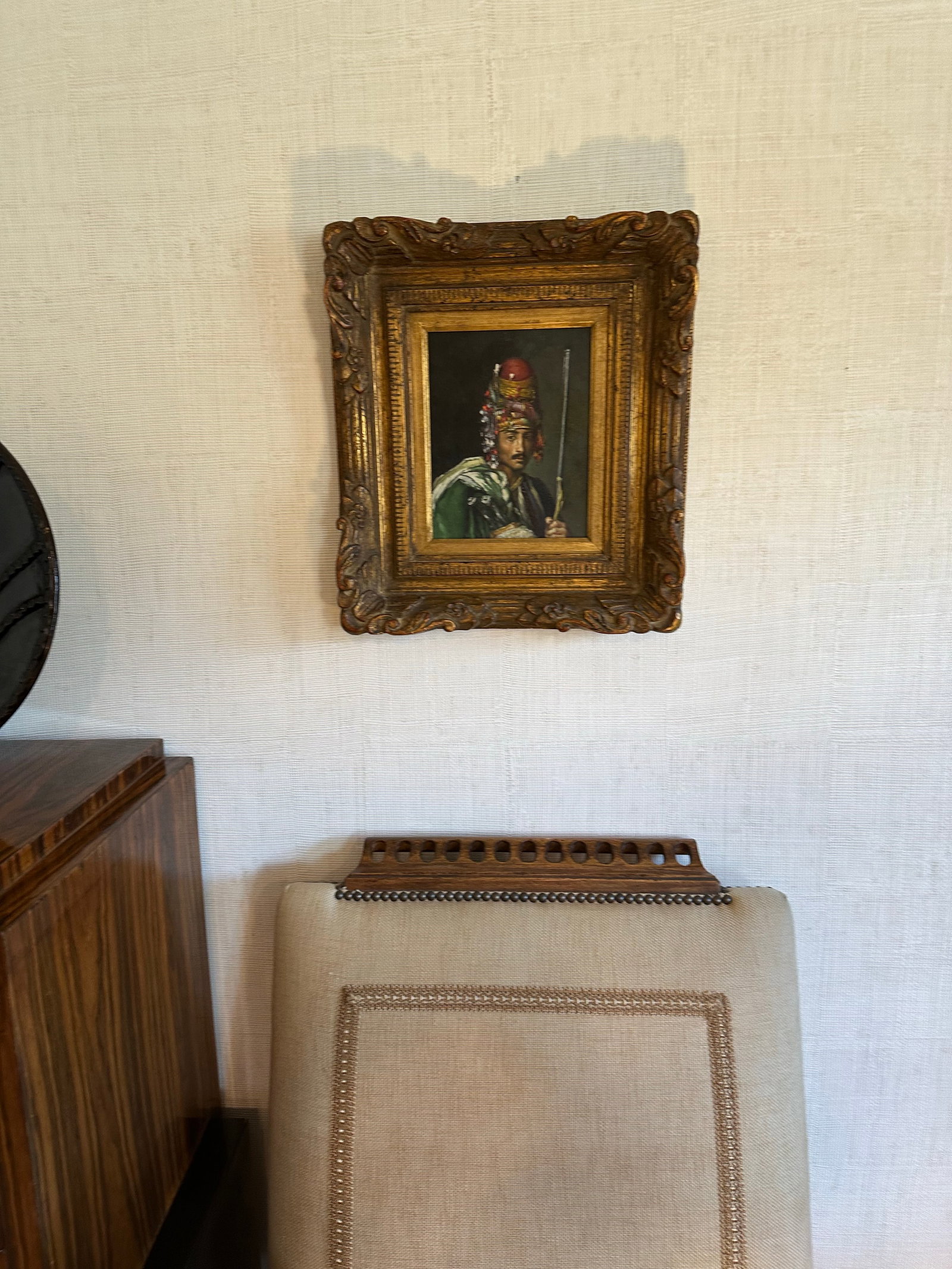 Antique Oil Painting Inspired by the Original c.1869 French Masterpiece "Bashi Bazouk" by Jean-Leon - 6