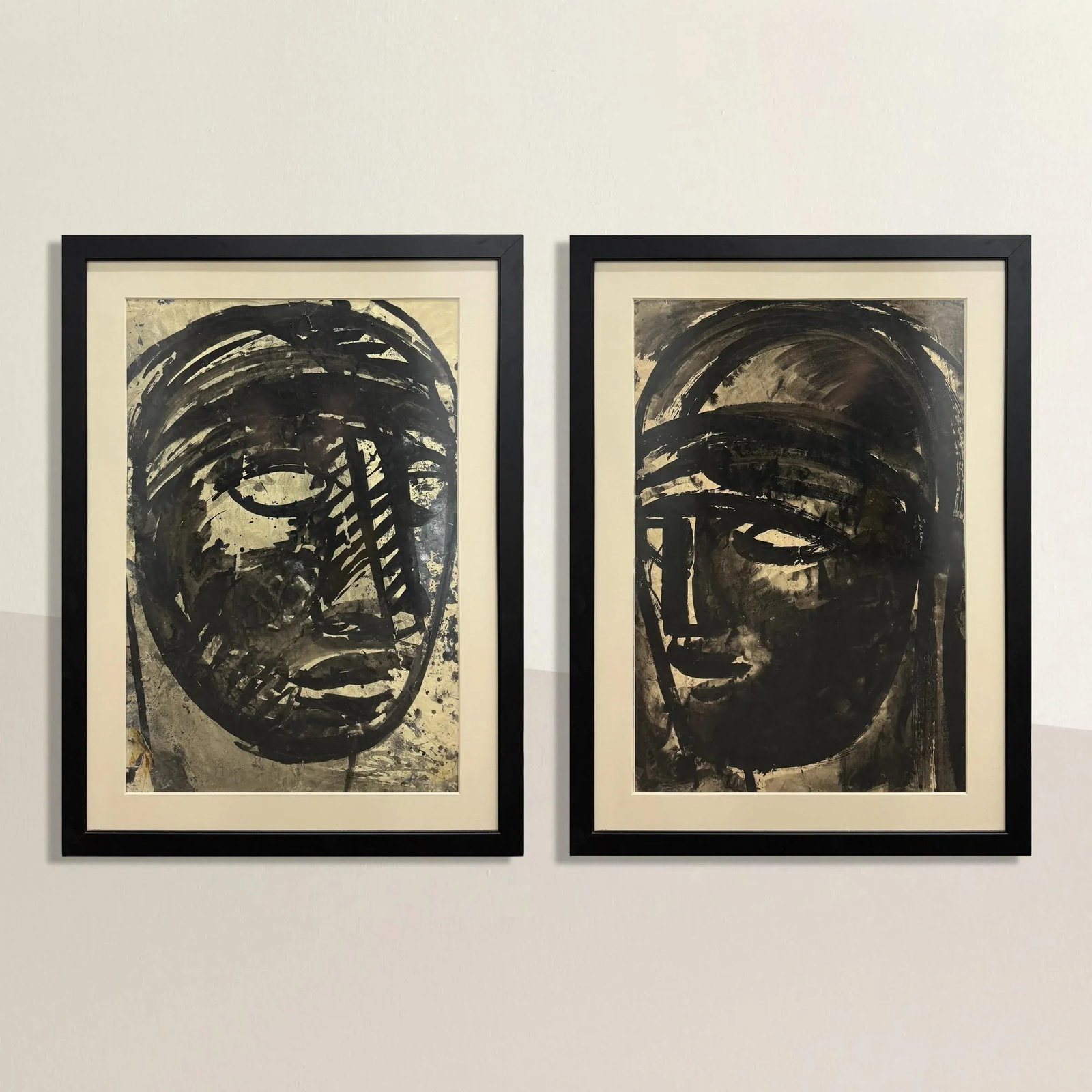Set of Two Framed Sylvia Schuster Portraits - 2
