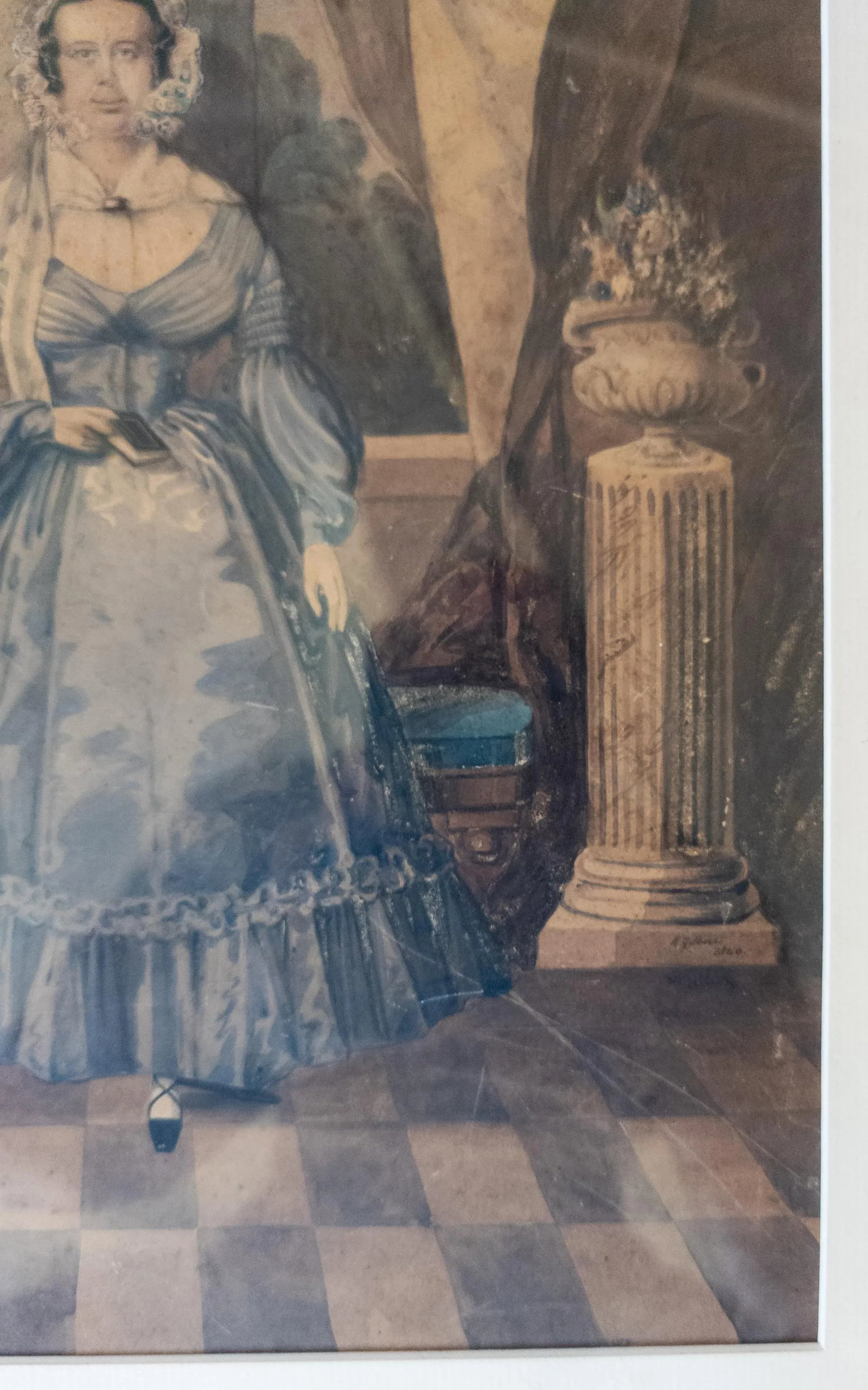 19th Century English Watercolor Portrait Painting of a Lady, Signed H Gilbert - 10