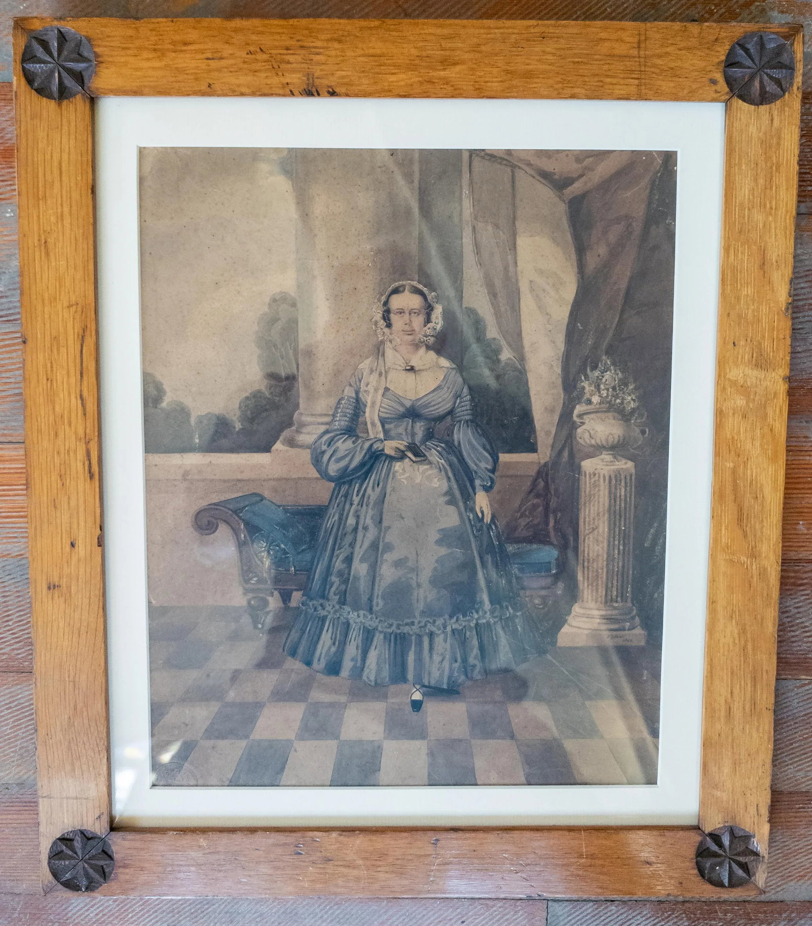 19th Century English Watercolor Portrait Painting of a Lady, Signed H Gilbert - 2