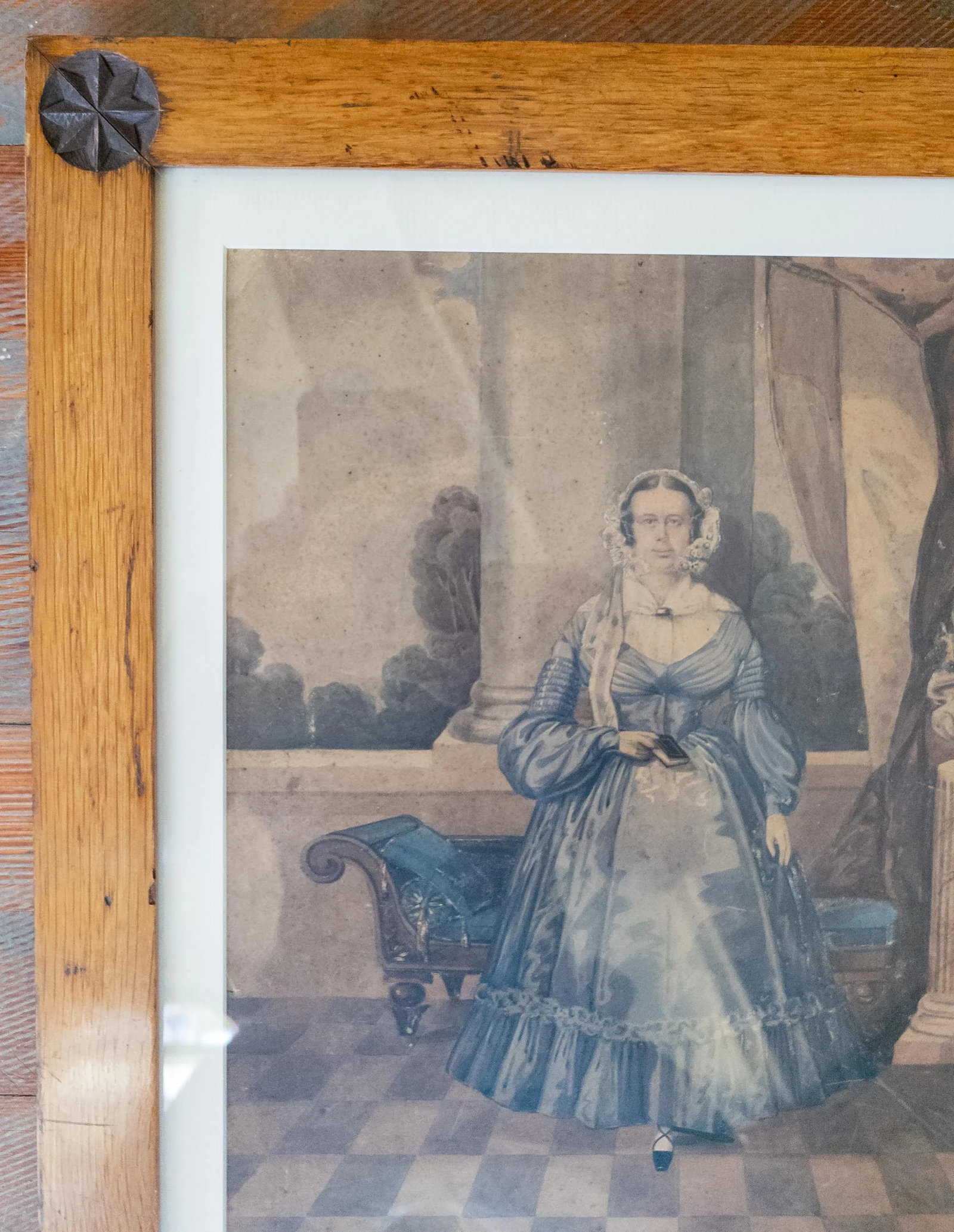 19th Century English Watercolor Portrait Painting of a Lady, Signed H Gilbert - 3