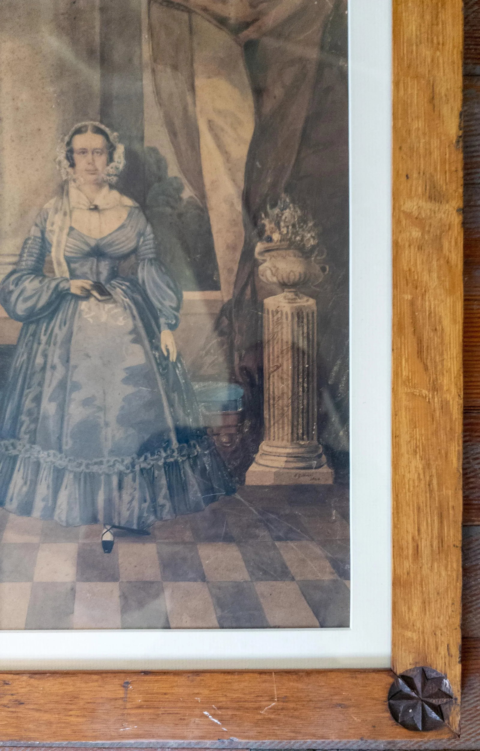 19th Century English Watercolor Portrait Painting of a Lady, Signed H Gilbert - 5