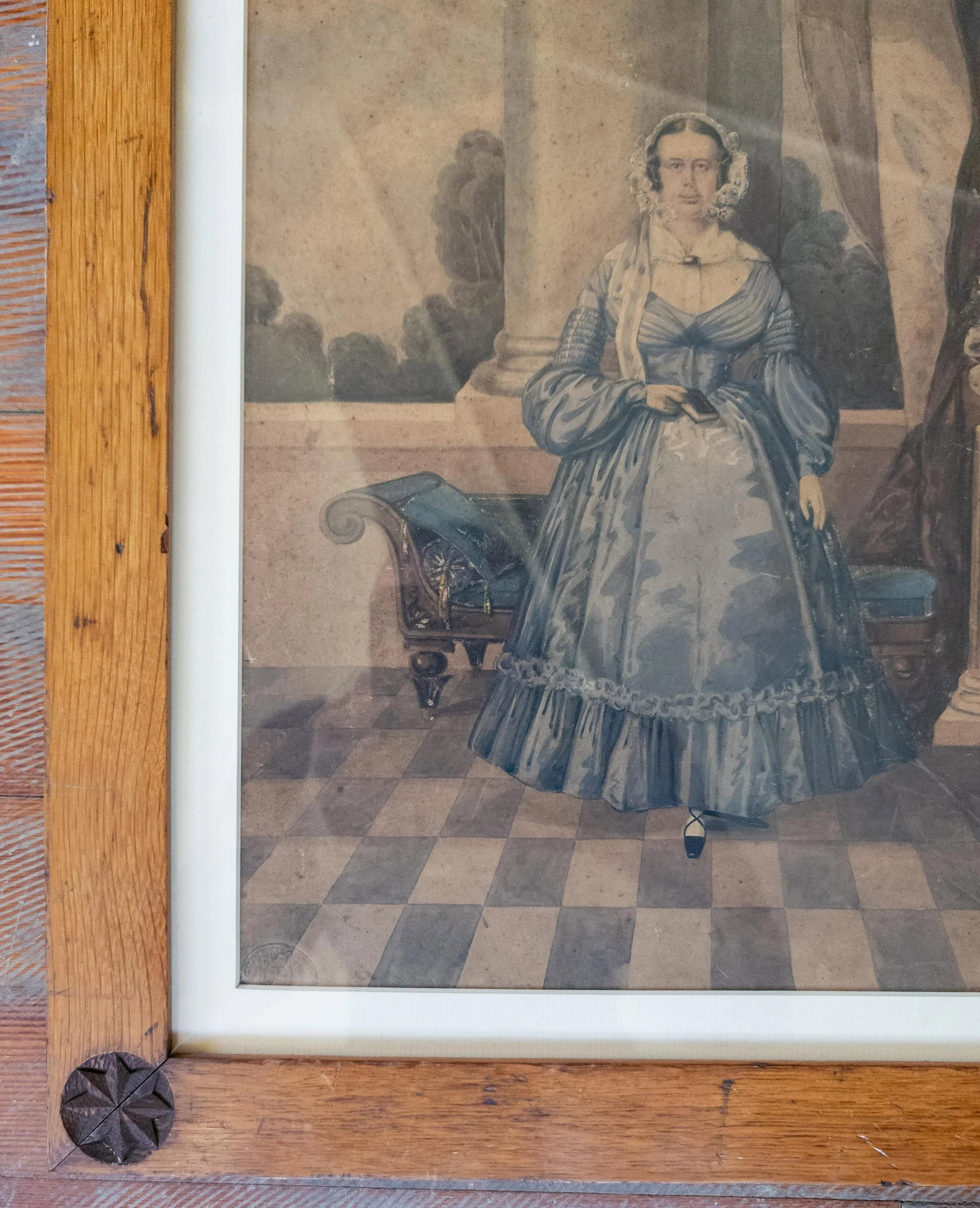 19th Century English Watercolor Portrait Painting of a Lady, Signed H Gilbert - 6