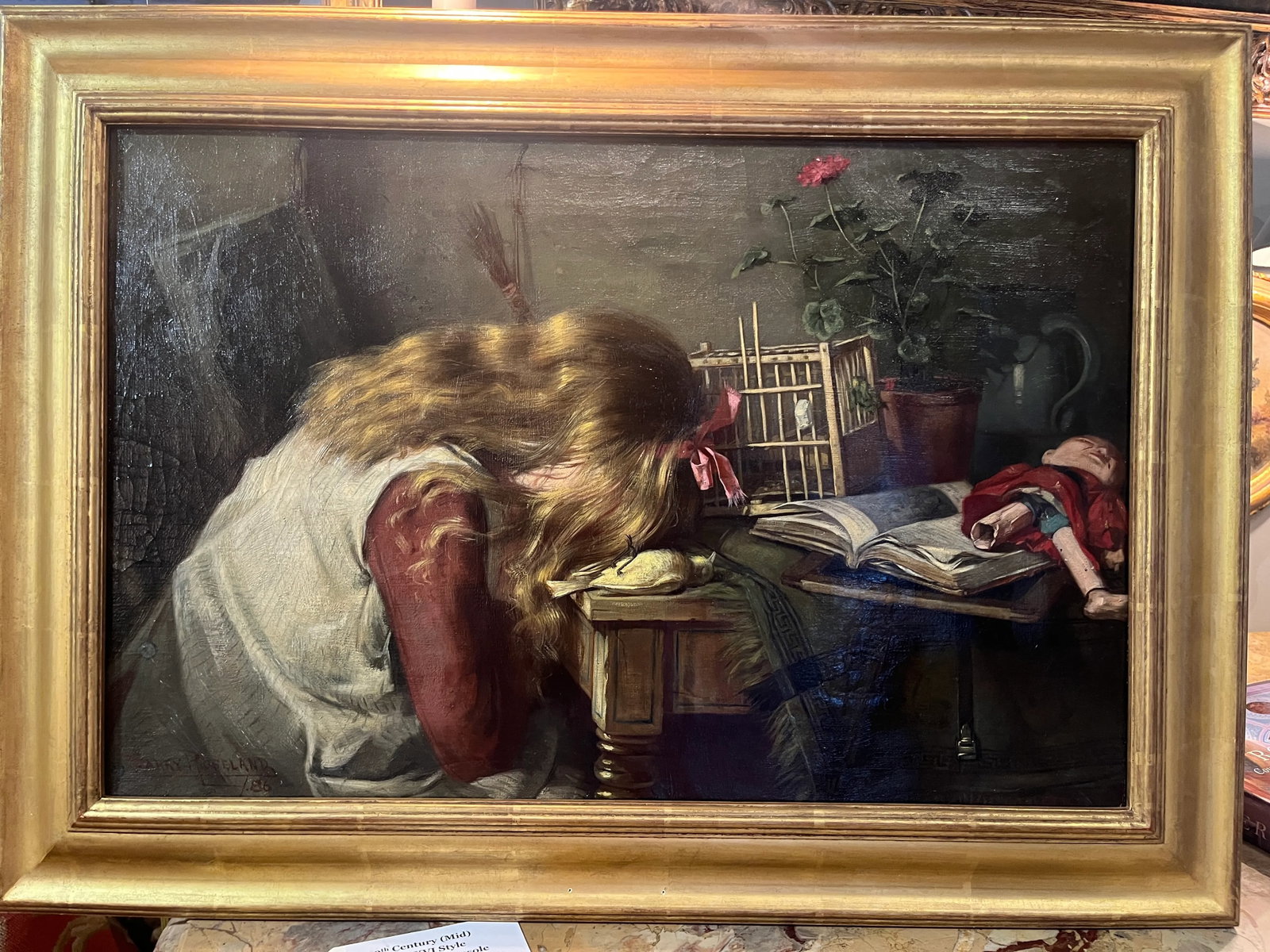 Original Oil Painting of Girl by Harry Roseland - 2