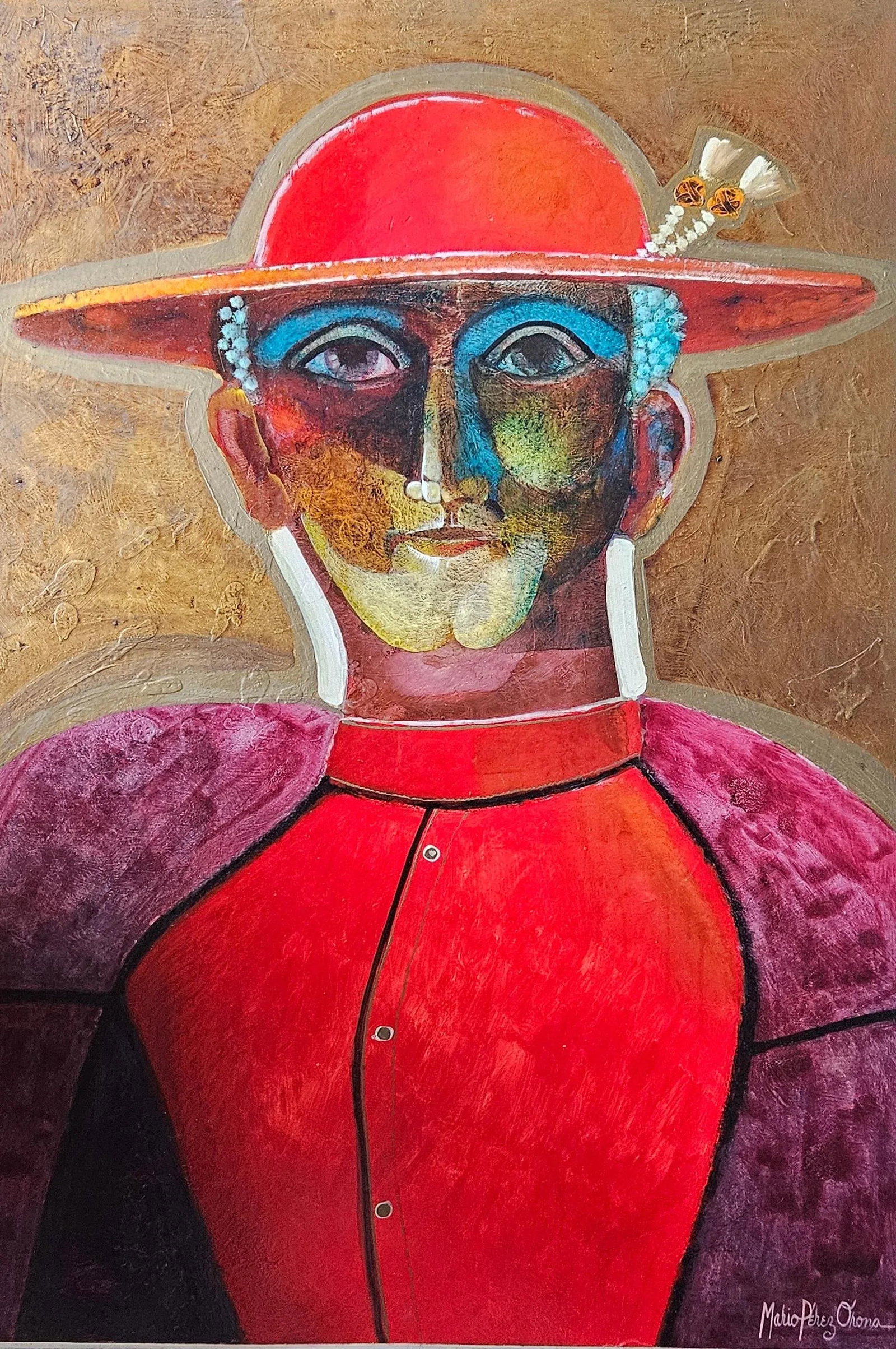 1970's Oil Painting by Mexican Artist Mario Perez Orona, Framed - 2