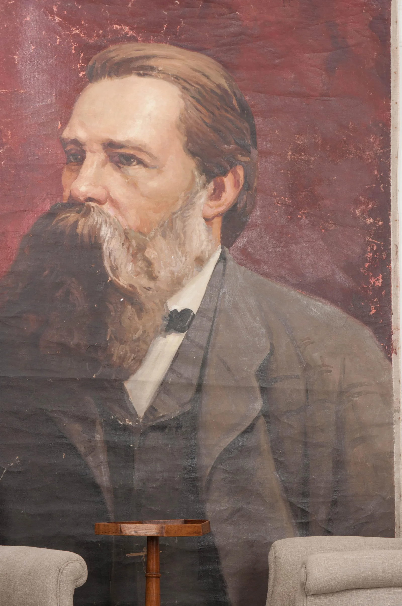 German 19th Century Large Portrait of Friedrich Engels - 4