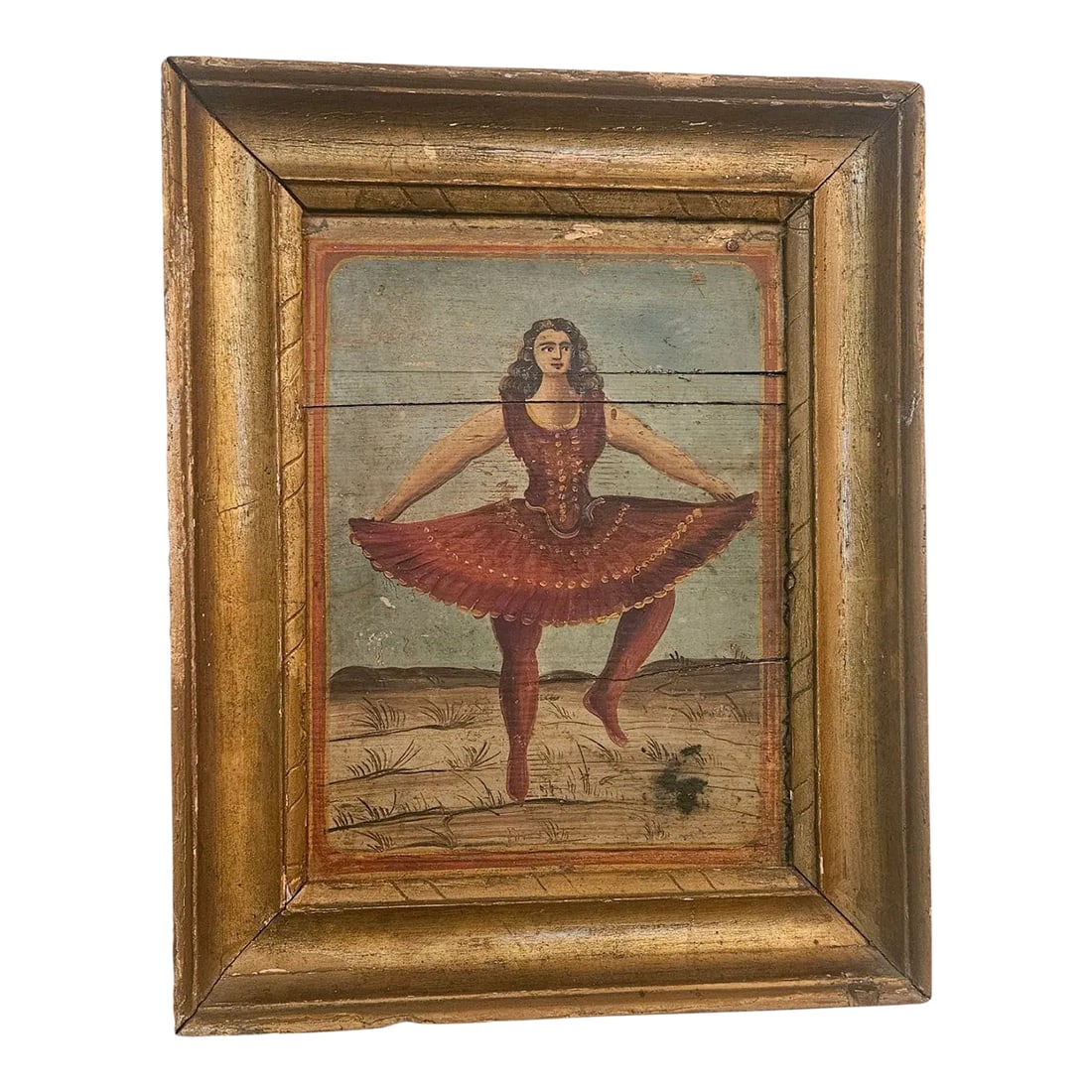 19th C Oil on Board French Portrait of Jules Leotard: An extremely rare oil on board portrait of world famous Jules Leotard in original frame Measures 17 h ny 14 wide. Condition: Alterations: Original Condition Unaltered Imperfections: Some Imperfections