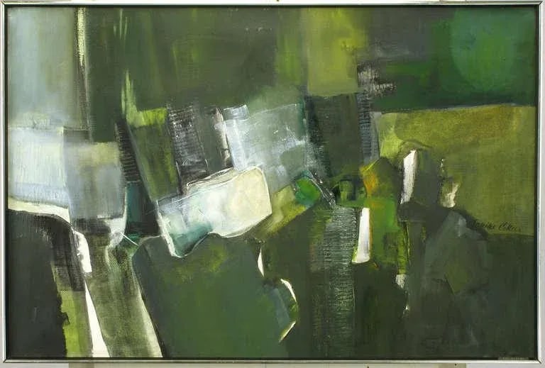 Janine Collier Oil on Canvas Titled "Val D'Oise," 20th Century - 2