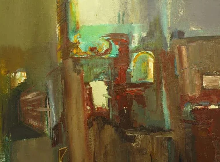Janine Collier Oil on Canvas Titled "Berceuse" American, 20th Century - 4