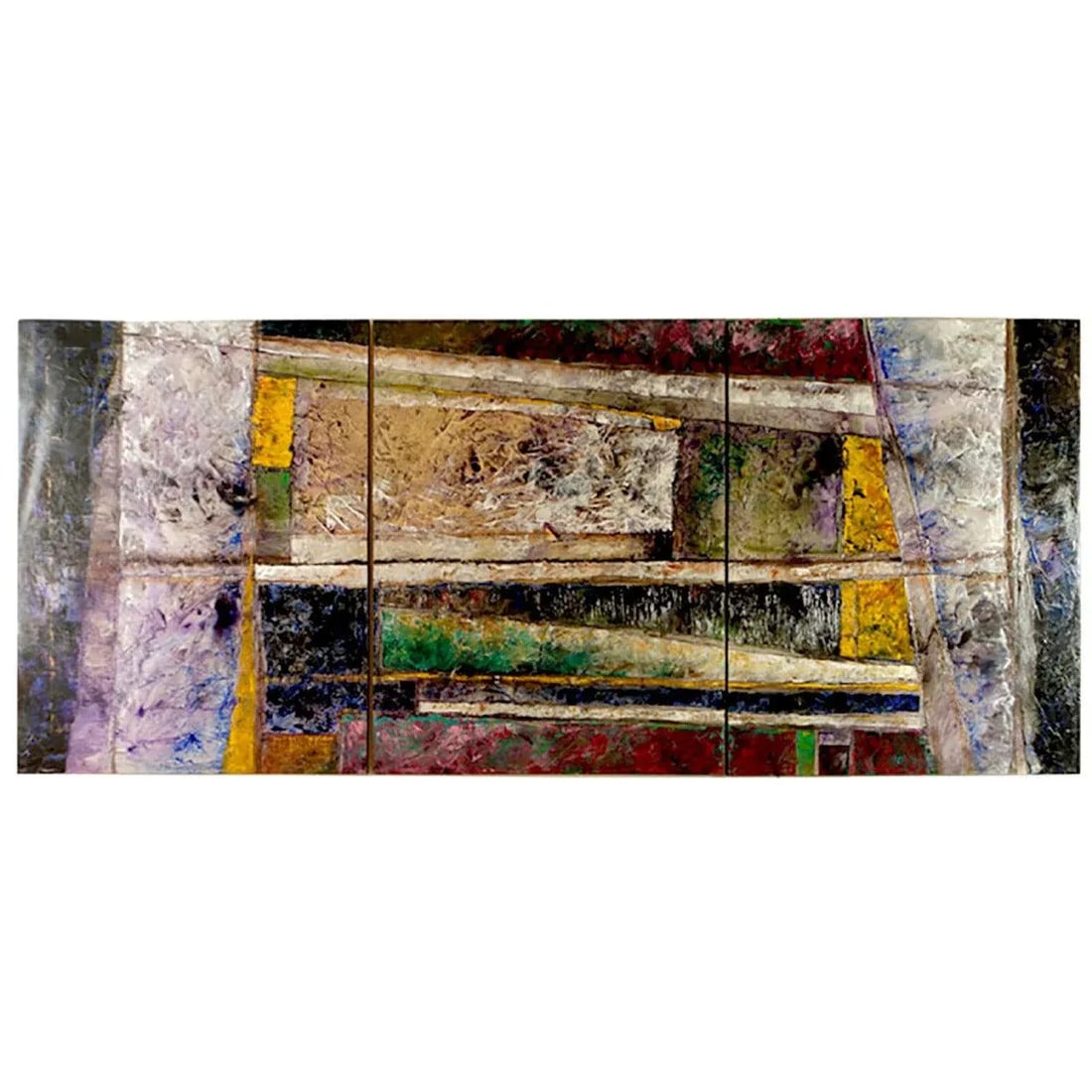 Juan Carlos Macias Abstract Triptych Painting - 9