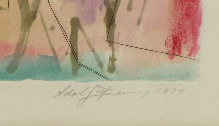 Jewel Tone Abstract Water Color & Ink Painting - 5