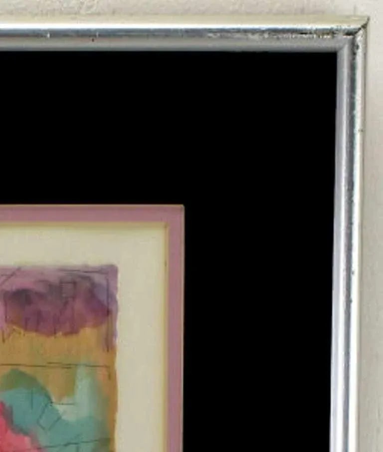 Jewel Tone Abstract Water Color & Ink Painting - 6