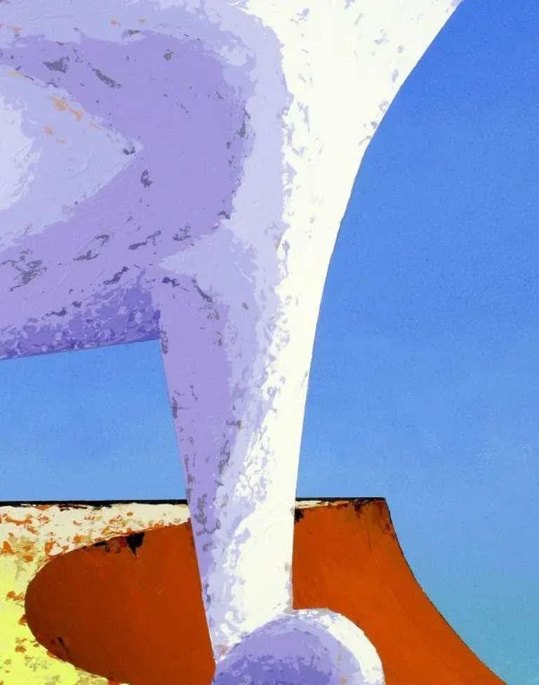 Large Painting of Sphinxes Against Blue Sky by Leon Bishop (1927-2006) - 6
