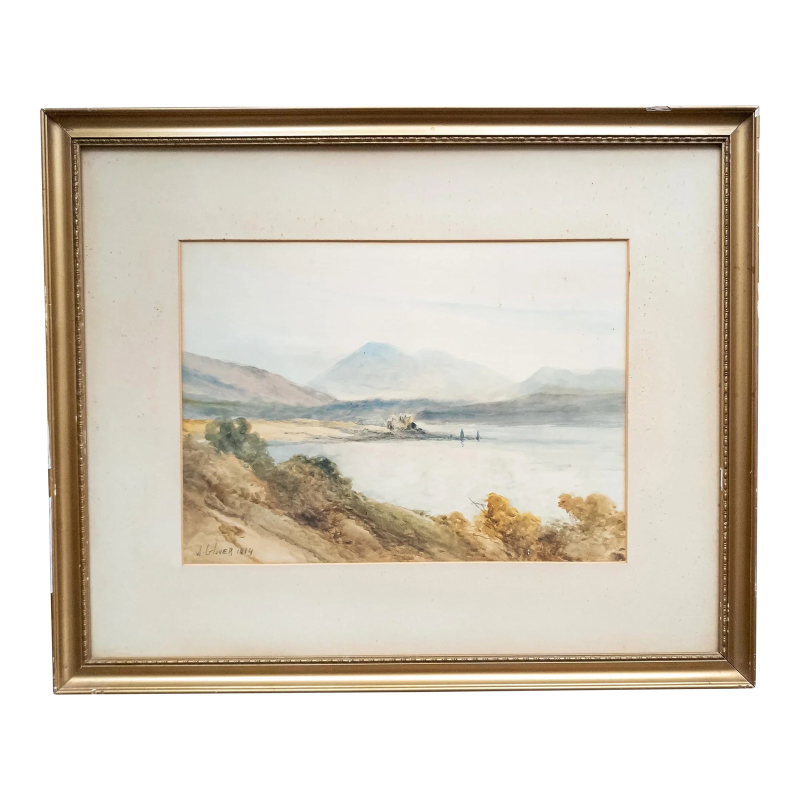 Early 20th Century English Watercolor Landscape of Scottish Loch Awe by William Glover (1 of 12)