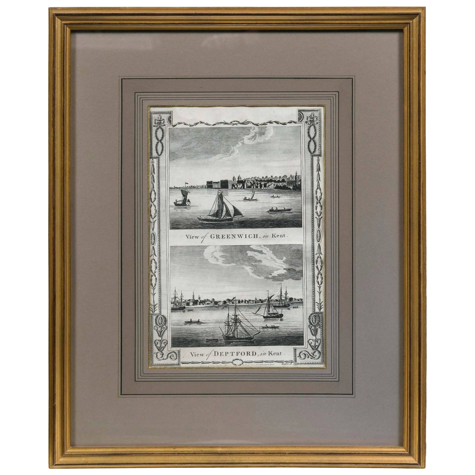 Framed Print, English Harbor Views, Early 19th Century (1 of 5)