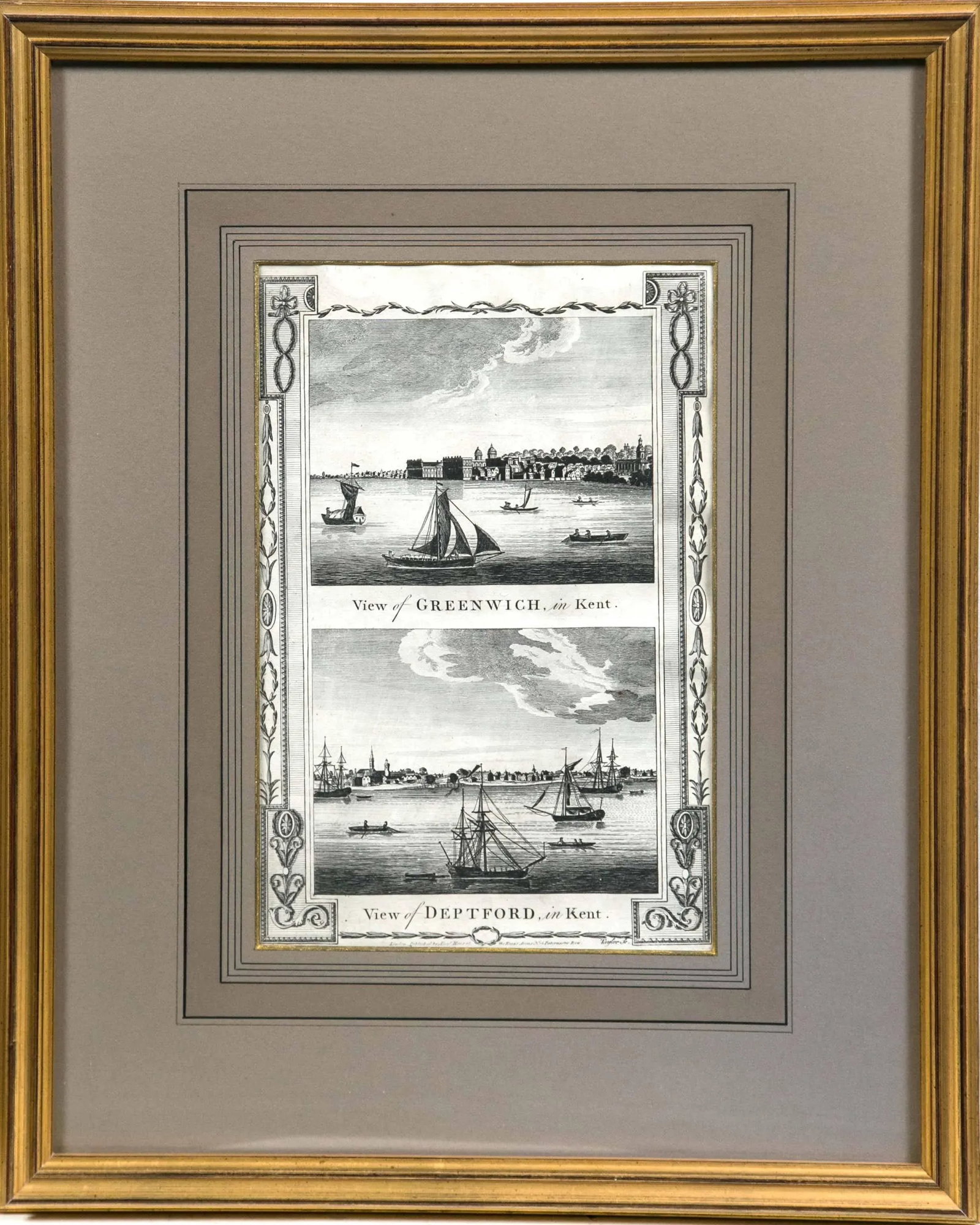 Framed Print, English Harbor Views, Early 19th Century - 2