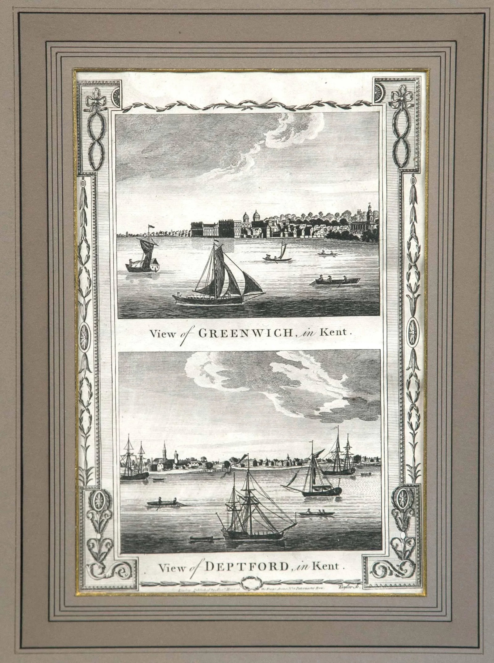 Framed Print, English Harbor Views, Early 19th Century - 3