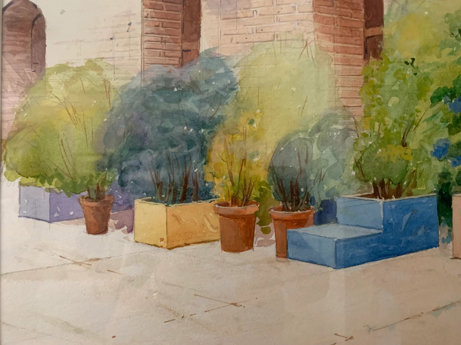 1990s "Ghirardelli Square" Original Signed Watercolor Painting, Framed - 3