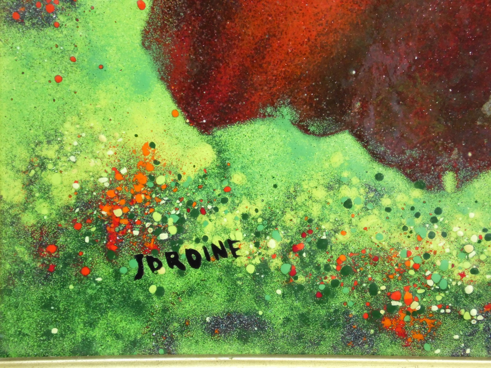 Vintage French Impressionist Enamel on Copper Painting Artist Signed Jordine - 7