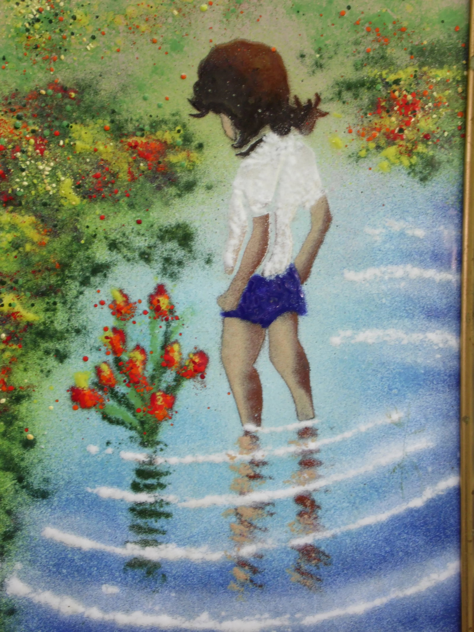 Vintage French Impressionist Enamel on Copper Painting Artist Signed Jordine - 8